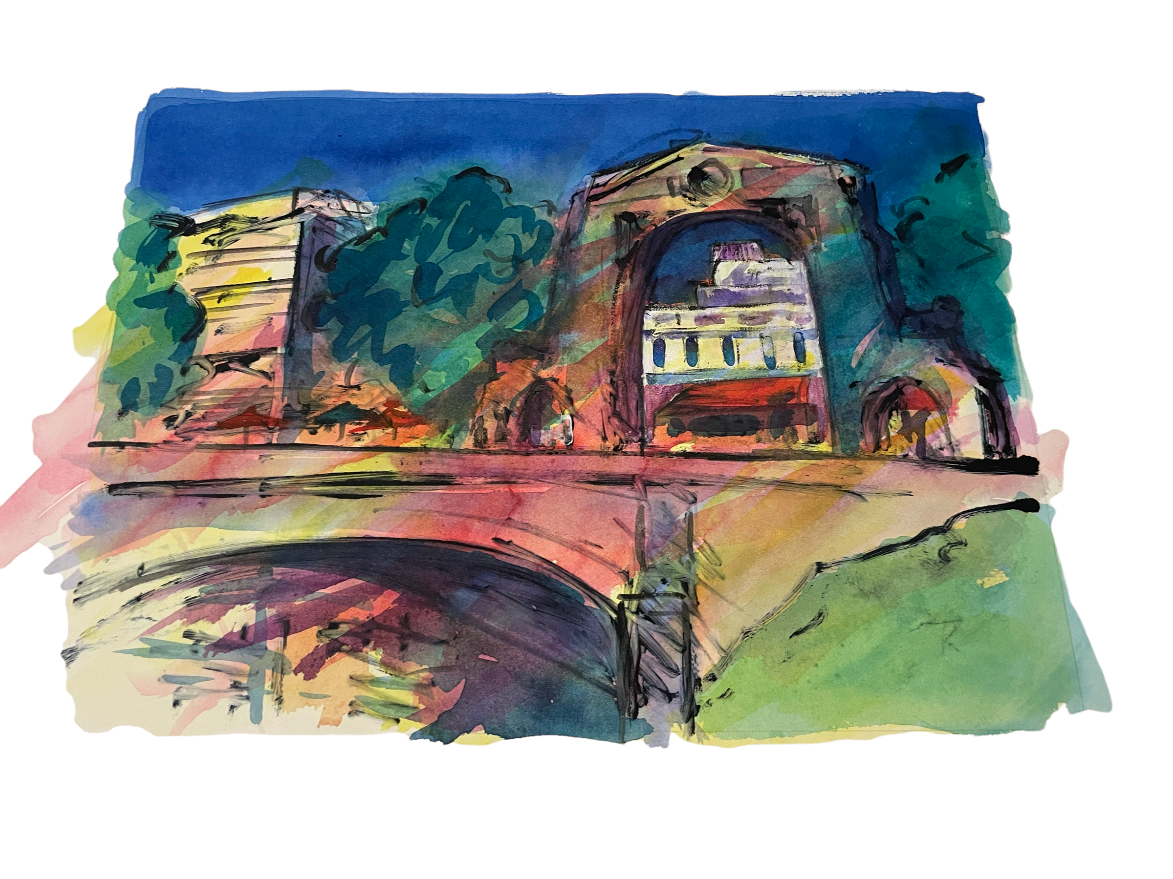 JILL HENRIOD ORIGINAL CHRISTCHURCH BRIDGE OF REMEMBRANCE UNSIGNED