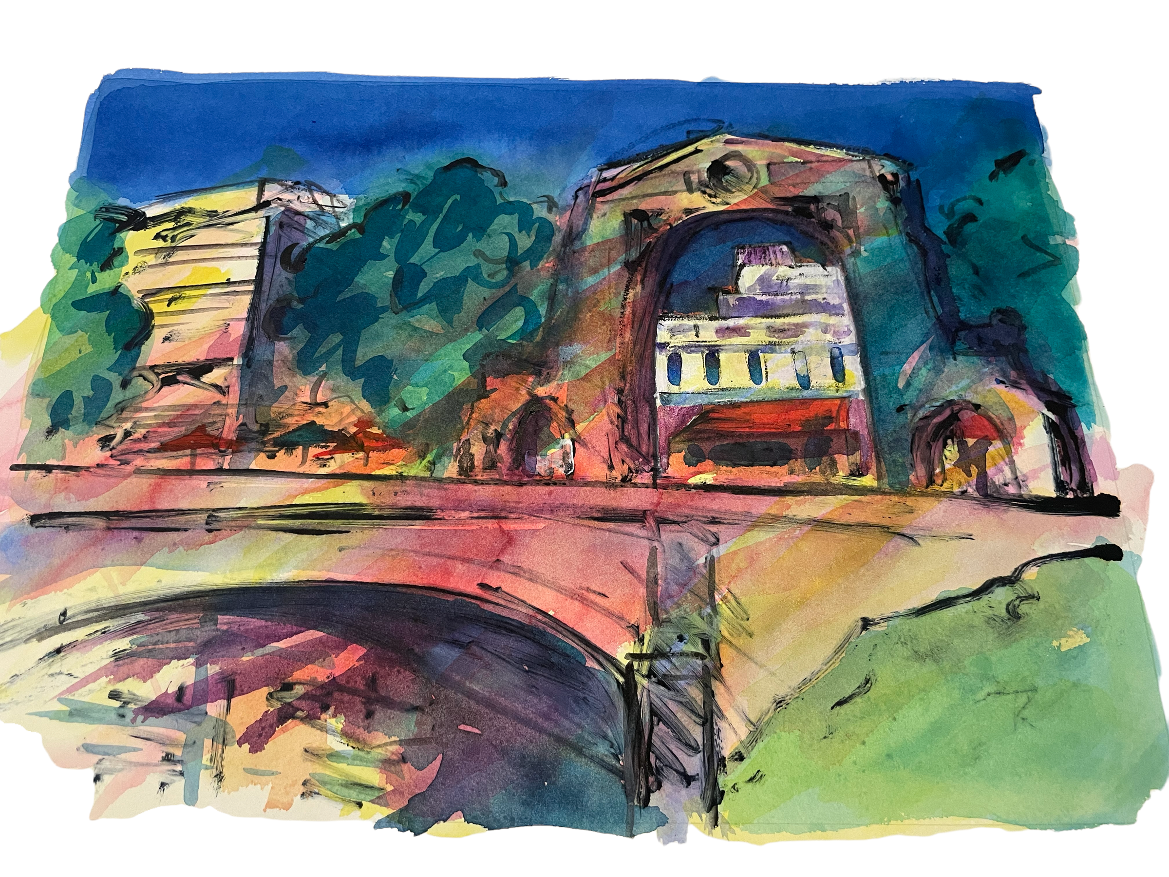 JILL HENRIOD ORIGINAL CHRISTCHURCH BRIDGE OF REMEMBRANCE UNSIGNED